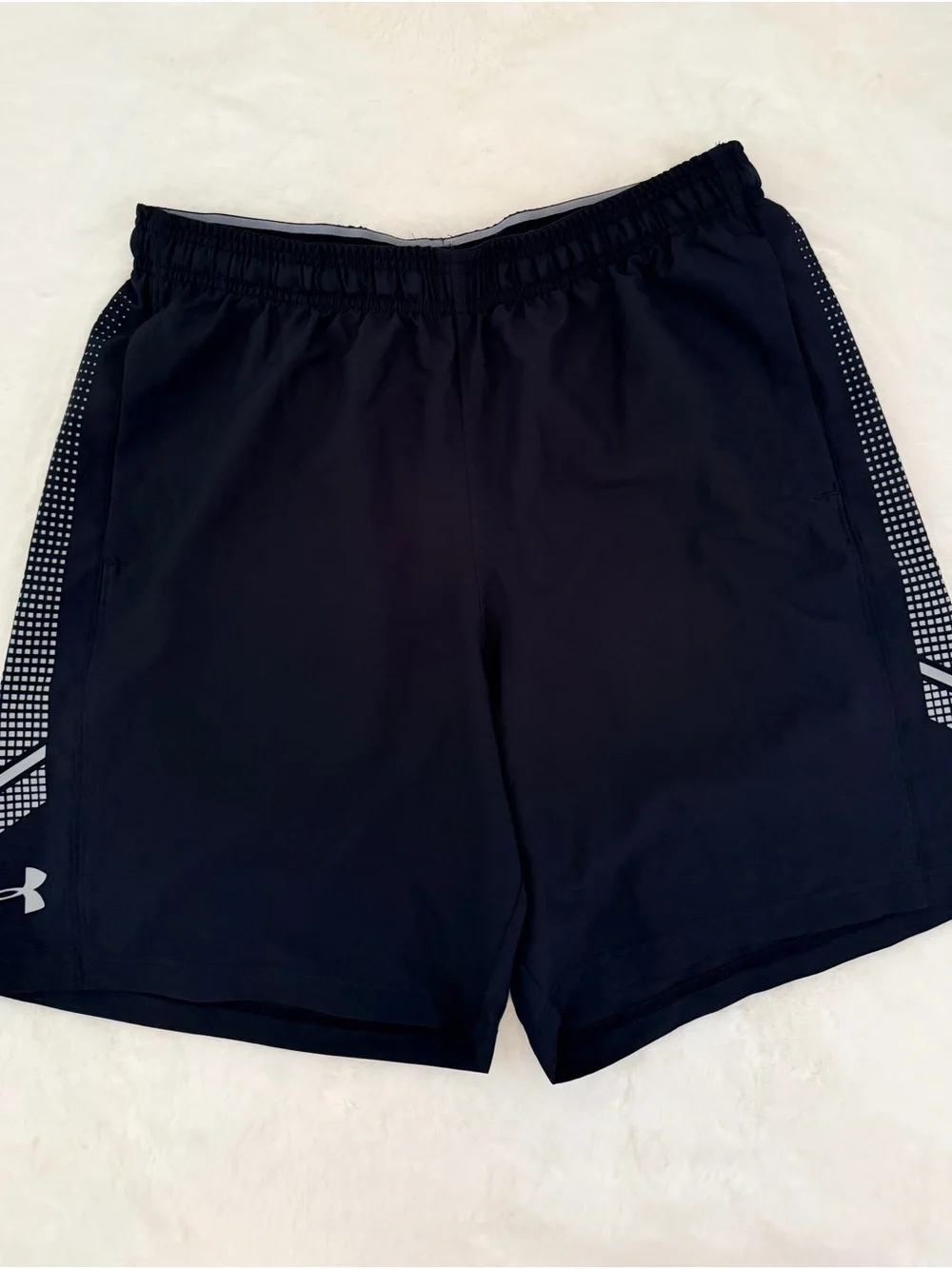 Under Armour Black Men's Athletic Shorts with Side Dot Trim